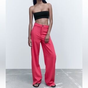 New Zara | Pink Highrise Trousers